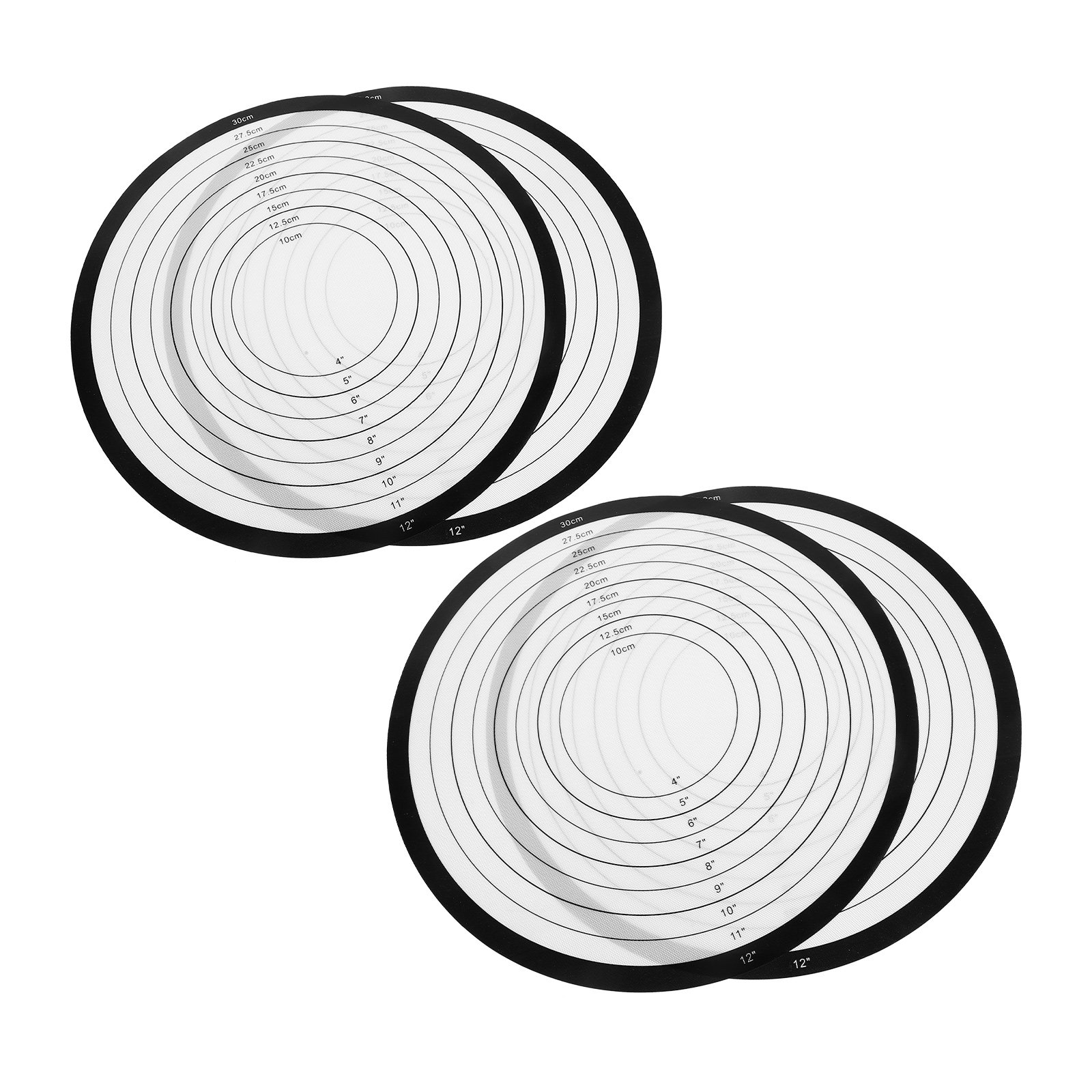 Heat Mat Silicone - 4 alfombrillas redondas de silicona para